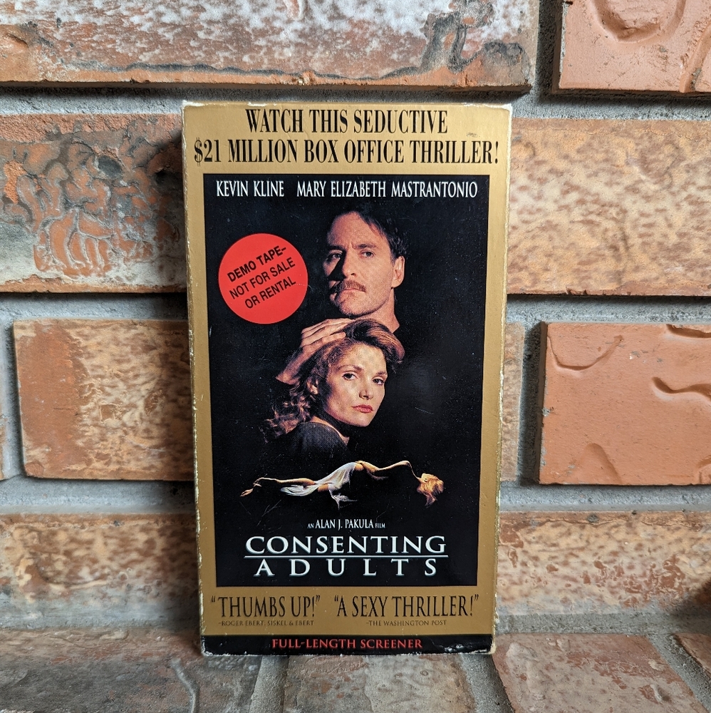 Consenting Adults (VHS, 1992) - DEMO TAPE - 90's - Retro - used condition